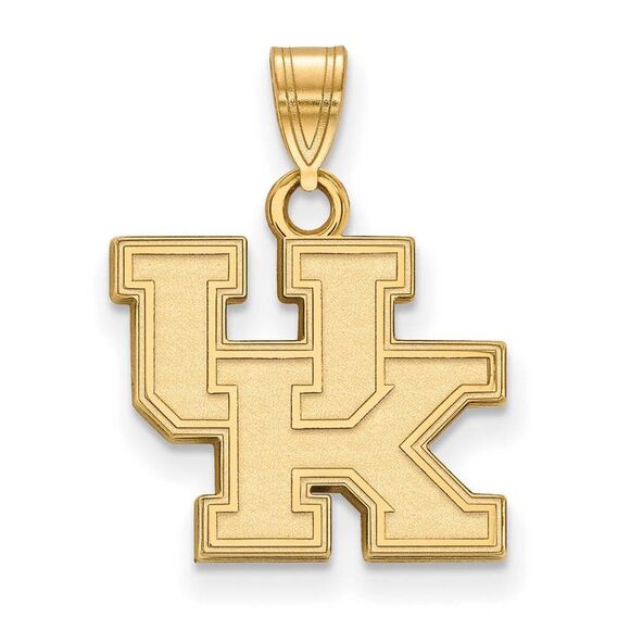 10k Yellow Gold U. of Kentucky Small 'UK' Pendant